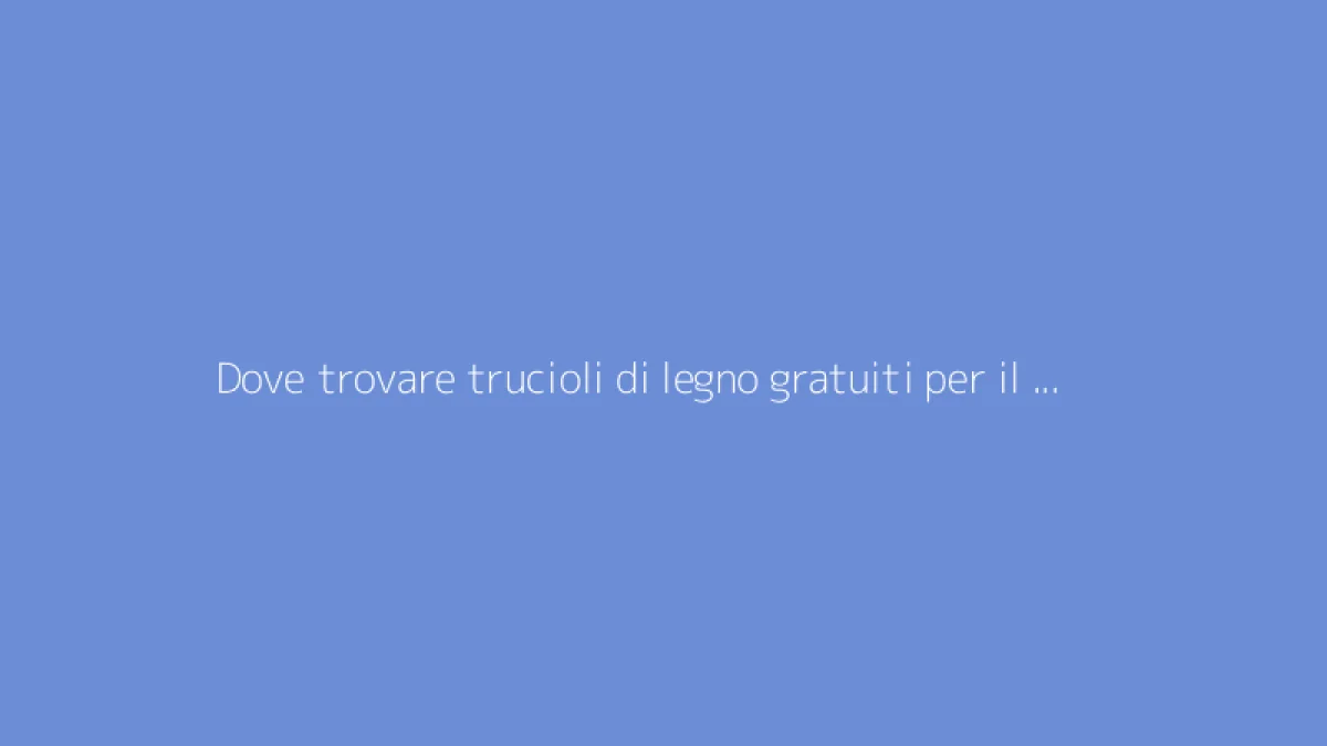Dove trovare trucioli di legno gratuiti per il giardino?