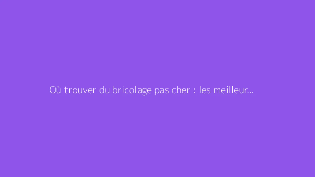 Où trouver du bricolage pas cher : les meilleurs magasins